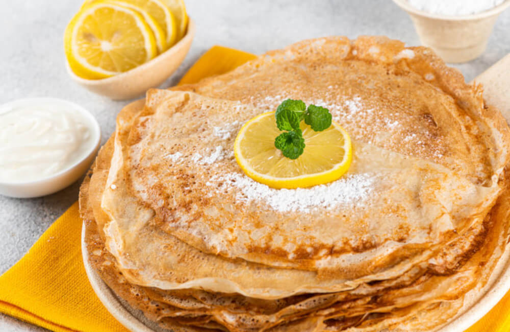 Pancakes with Lemon and Sugar