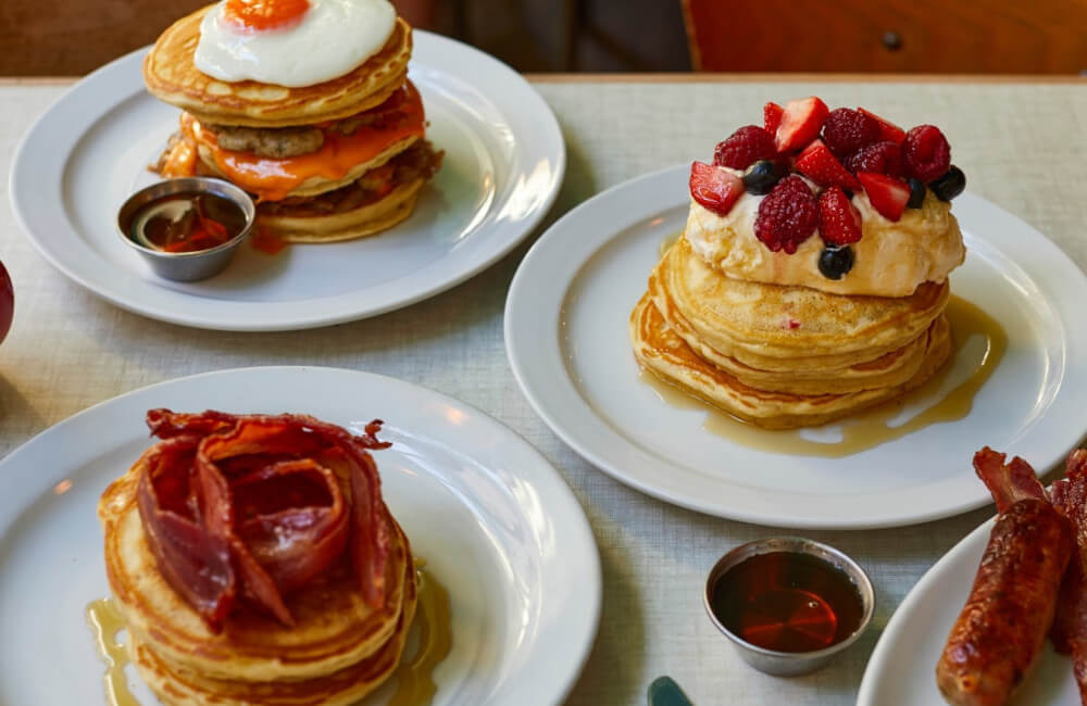 Trio of Sweet and Savoury Pancakes The Breakfast Club